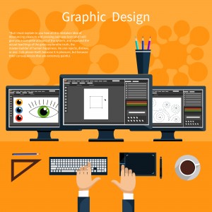 Graphic design and designer tools concept