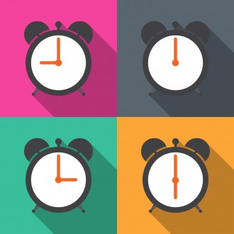 Set alarm clocks with different time from morning till dinner ve