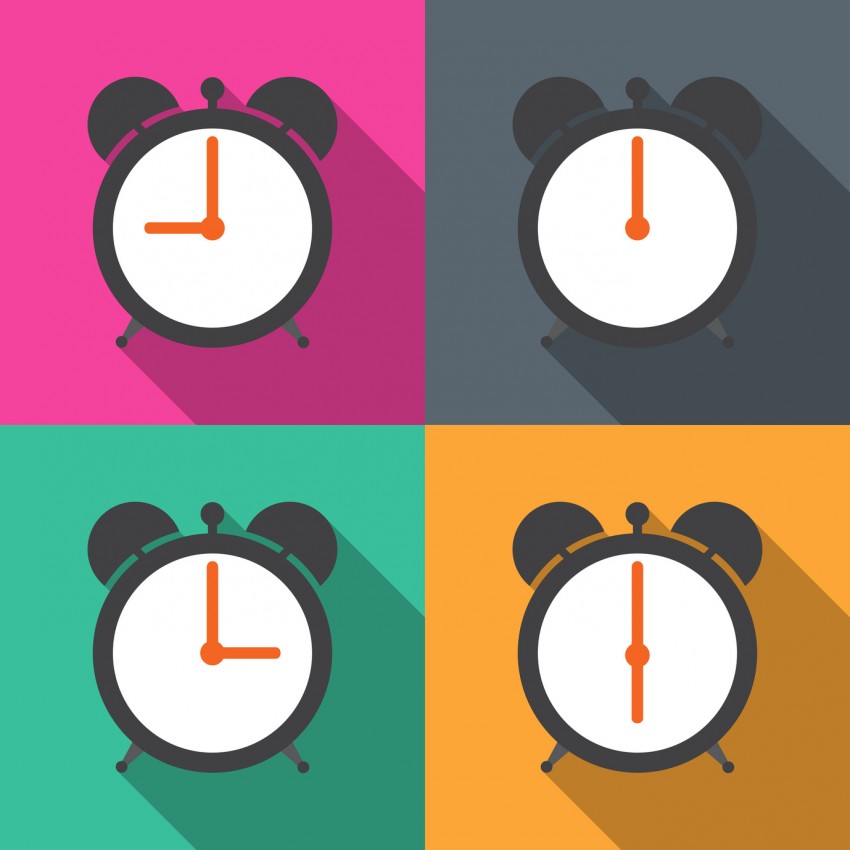 Set alarm clocks with different time from morning till dinner ve