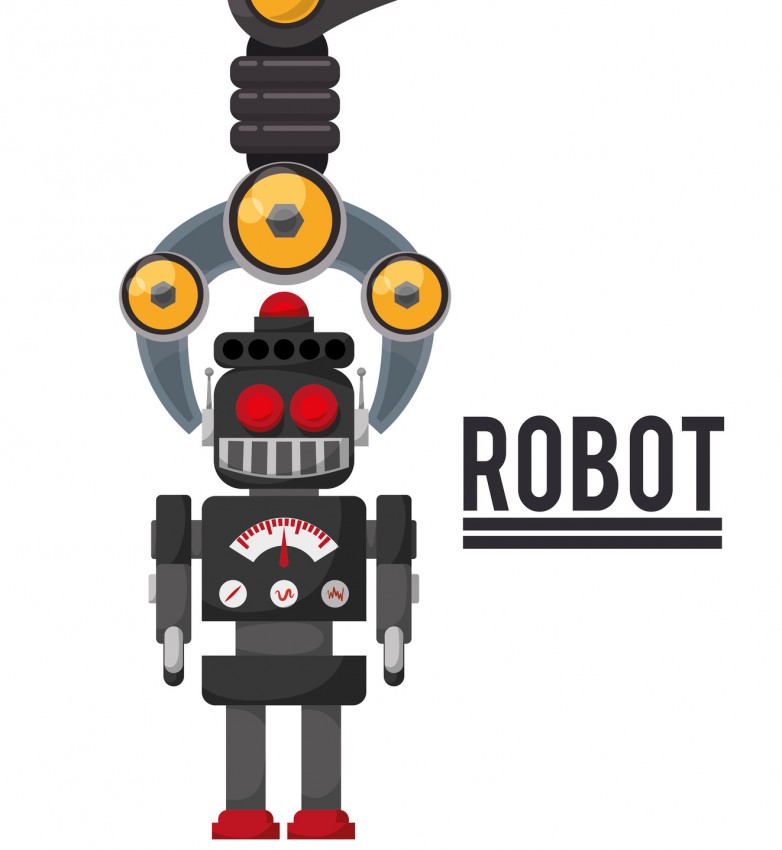 Robot concept and technology design, vector illustration 10 eps graphic.